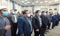 به مناسبت هفته ی بصیرت و سالروز پرافتخار نهم دی ماه حضور ریاست بیمارستان رسالت دکتر فرشاد روحی و کارکنان بیمارستان در مسجد جامع شهرستان 